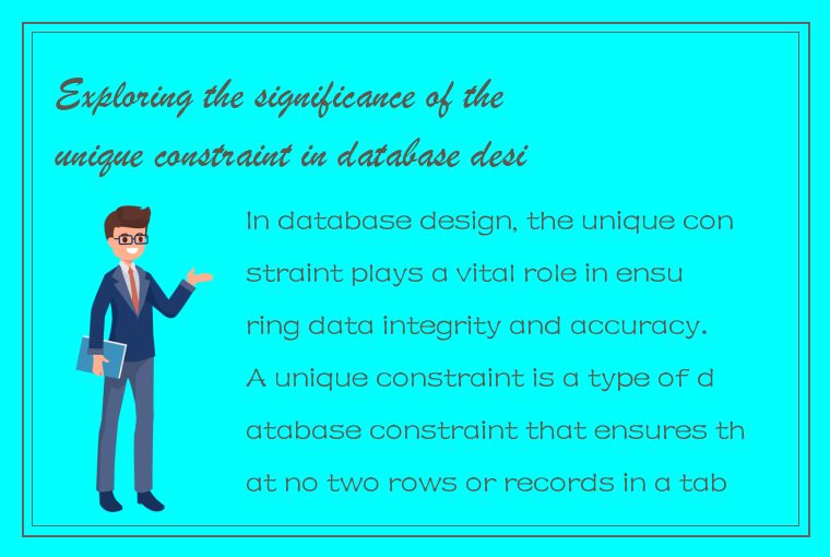 Exploring the significance of the unique constraint in database design