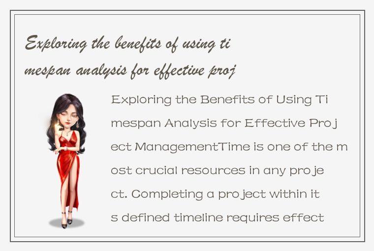 Exploring the benefits of using timespan analysis for effective project manageme